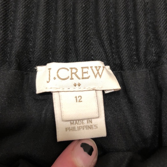 J Crew size 12 black wool blend mini skirt - Picture 3 of 6